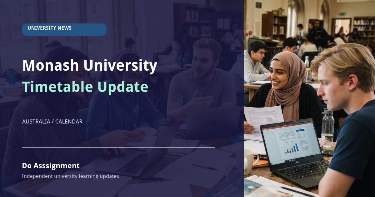 Monash Allocate+: 2027 semester timetable preference dates — student news and academic guide editorial illustration
